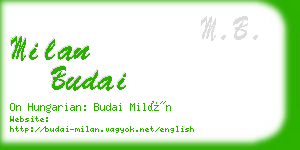 milan budai business card